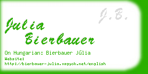 julia bierbauer business card